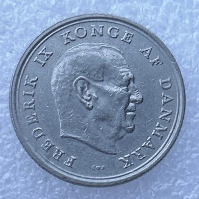 全场一元起拍 世界钱币散币场 第24期 1965年丹麦1克朗 弗雷德里克九世