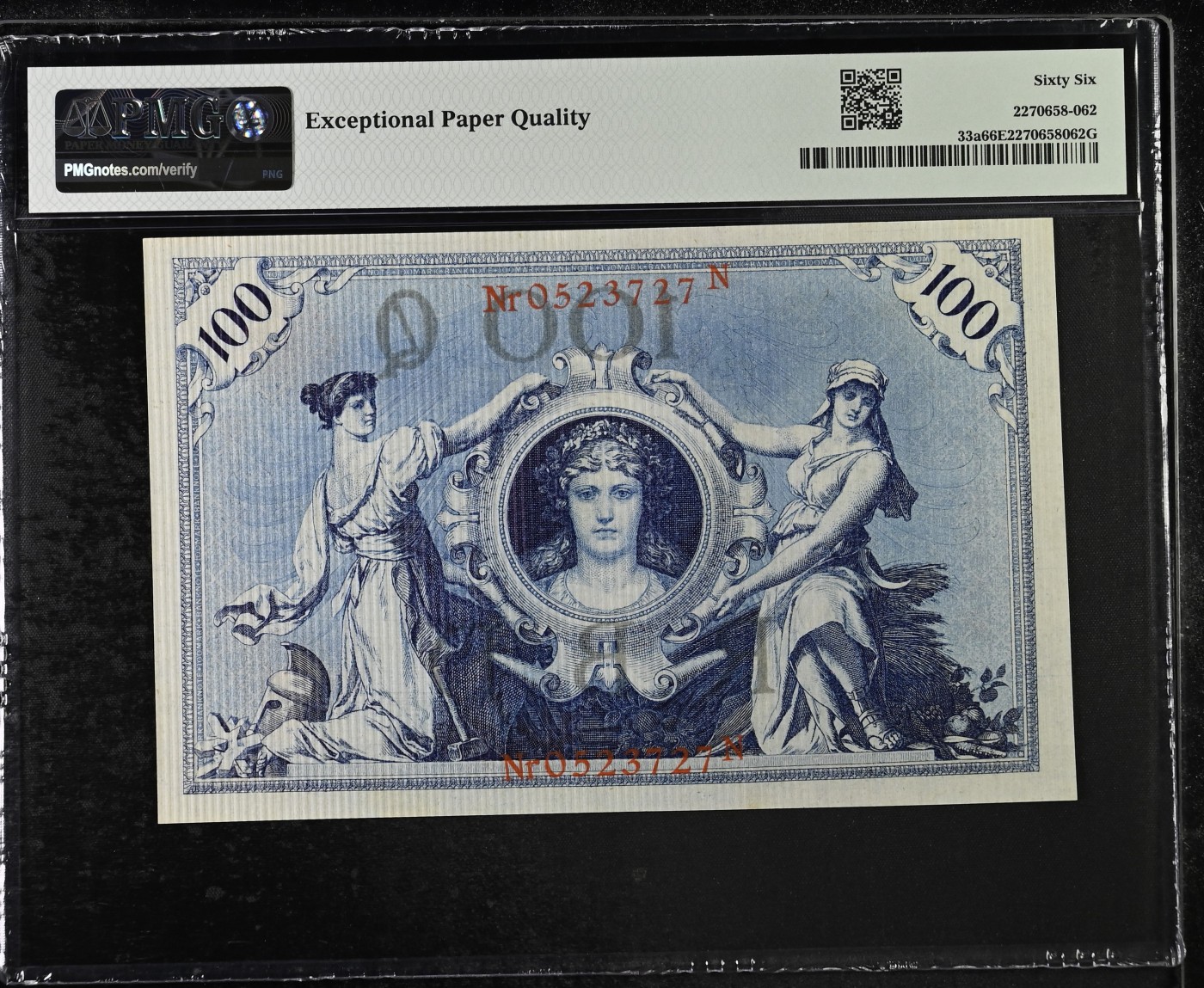 收藏联盟Quantum Auction 第290期拍卖  德国1908年100马克 PMG66 
