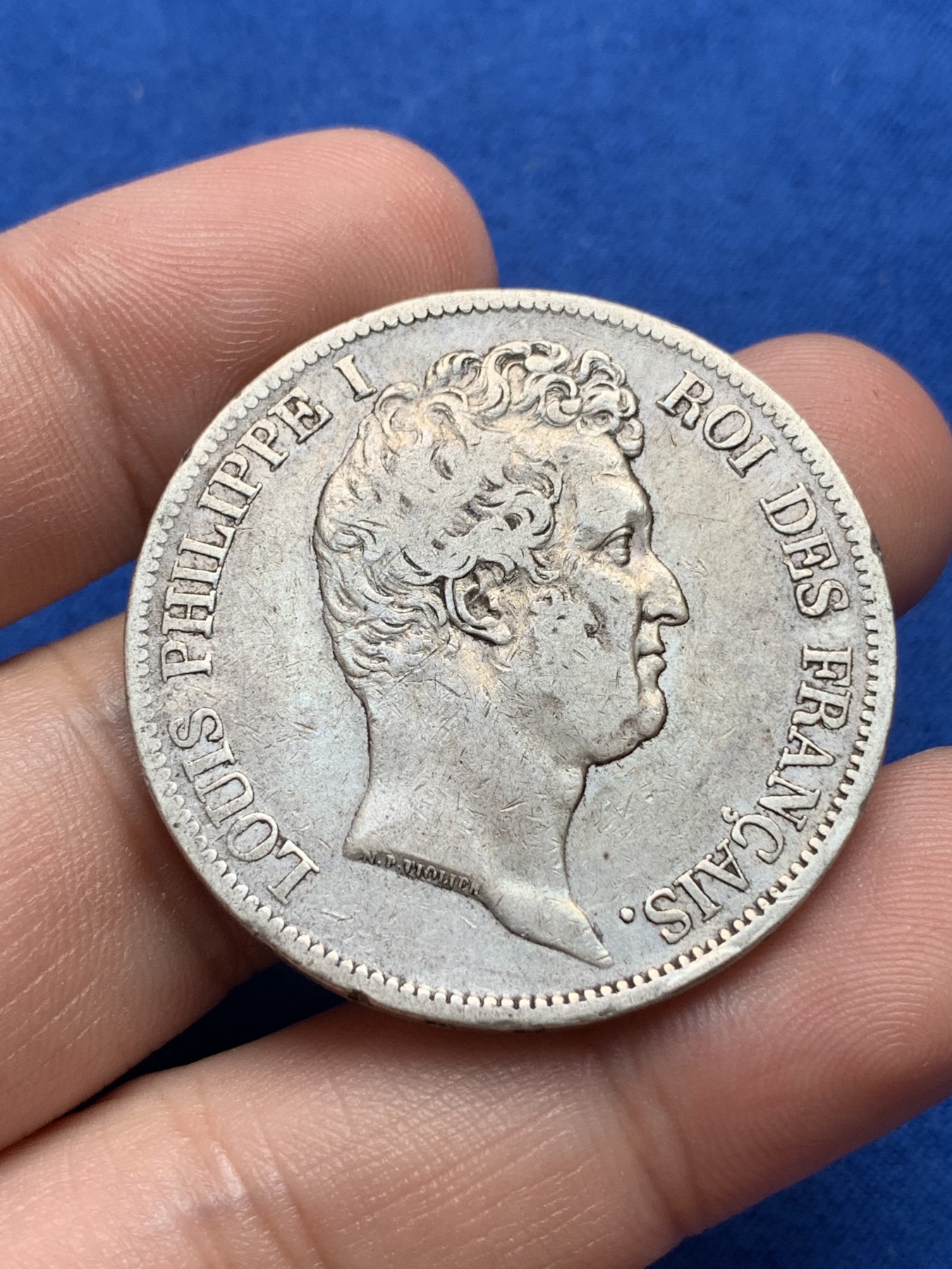 《竞宝斋》第198场-周日，周一 2场 (全场包邮) 法国路易菲利普小头版1830w厂5法郎银币