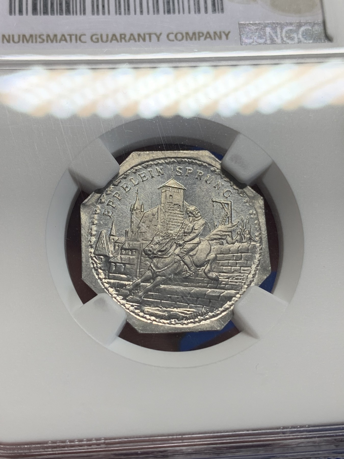 《竞宝斋》第198场-周日，周一 2场 (全场包邮) NGC-MS65 1920年德国紧急状态时期纽伦堡20芬尼