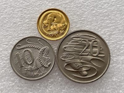 全场一元起拍 世界钱币散币场 第24期 澳大利亚3枚 美品