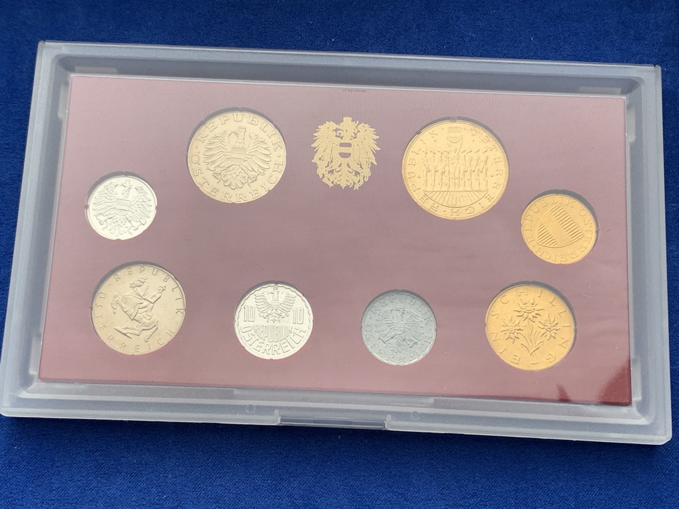 《竞宝斋》第198场-周日，周一 2场 (全场包邮) 原封装 奥地利 1992年 8枚币 精制PROOF套币 少见