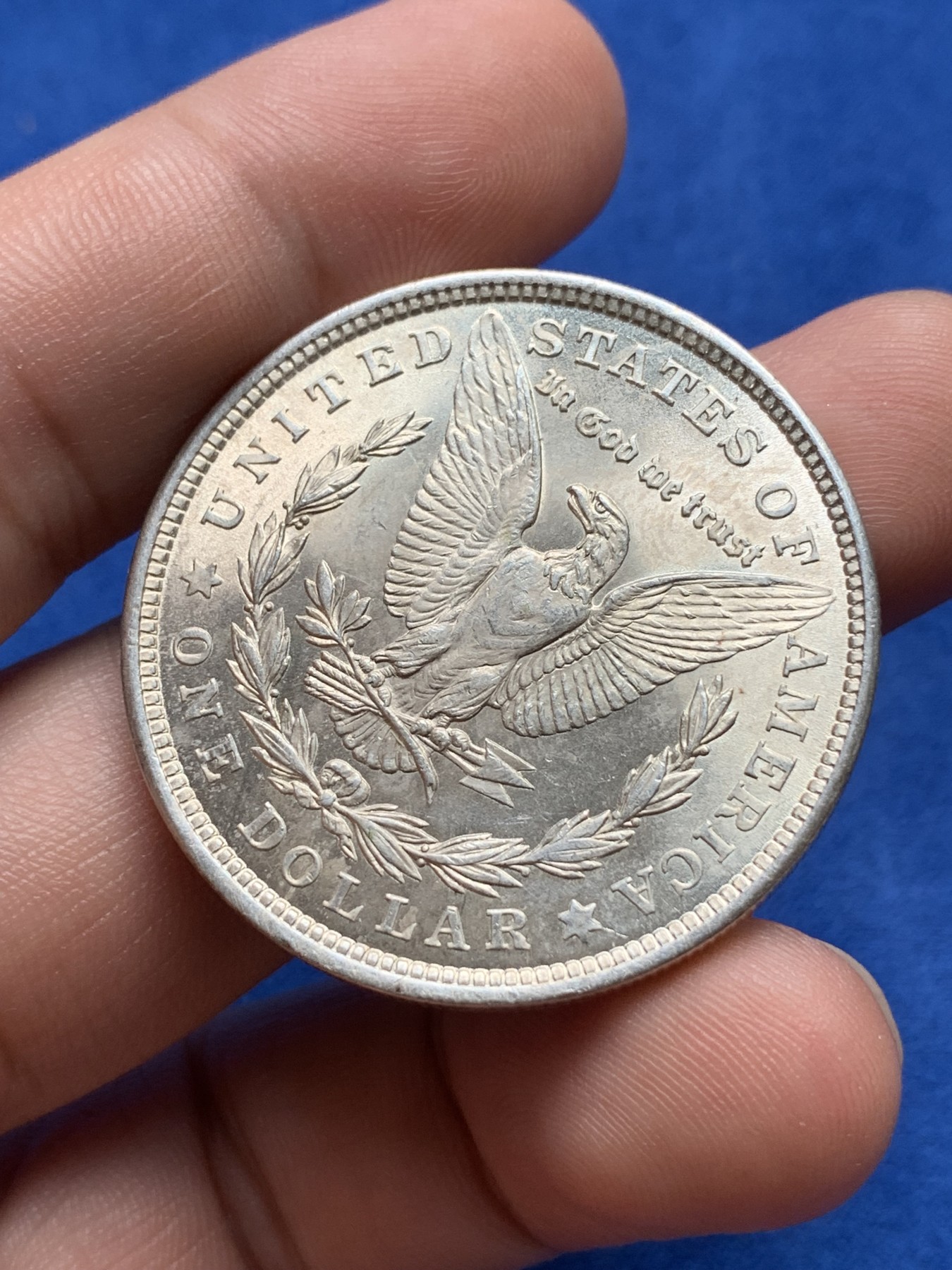 《竞宝斋》第198场-周日，周一 2场 (全场包邮) 美国1921年摩根1美元大银币 光好状态佳