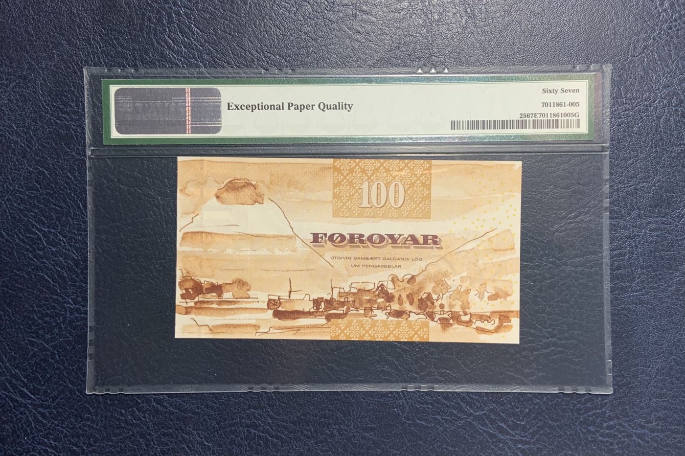 收藏联盟Quantum Auction 第290期拍卖  法罗群岛2002年100克朗 PMG67 初版