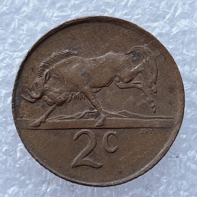 全场一元起拍 世界钱币散币场 第24期 南非1982年2分 第四任总统B.J.“约翰”沃斯特 青铜纪念币