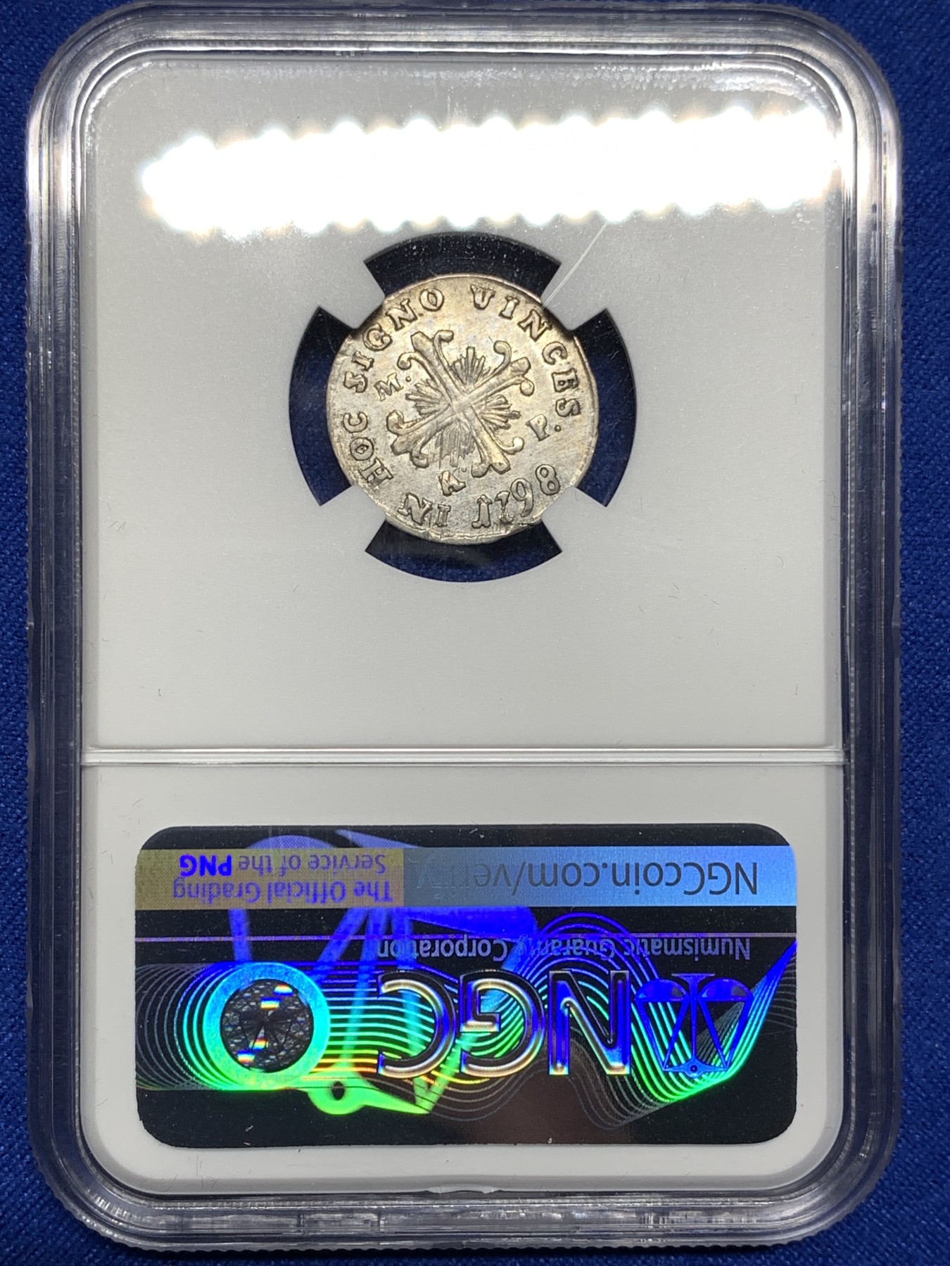 《竞宝斋》第198场-周日，周一 2场 (全场包邮) NGC-XF DETAILS 意大利 1789年 那不勒斯及西西里10GAR 银币