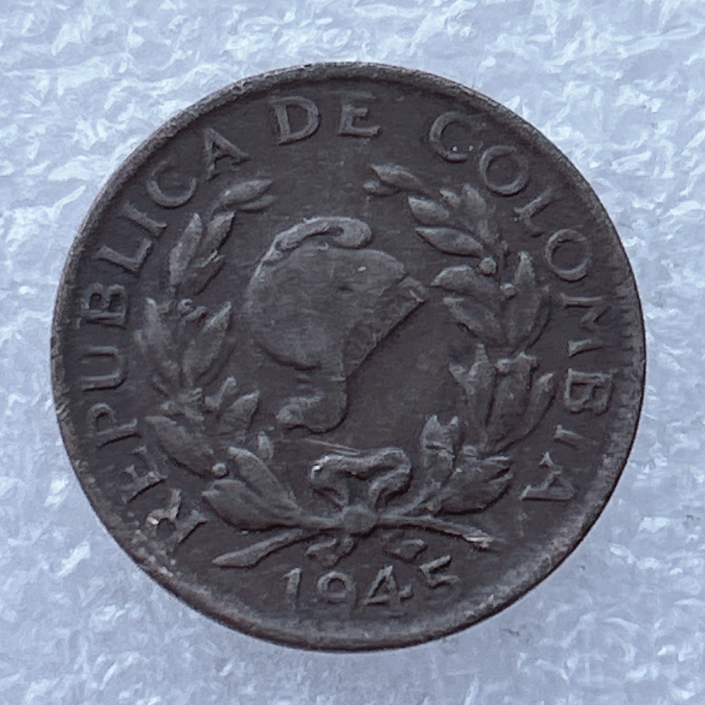 全场一元起拍 世界钱币散币场 第24期 哥伦比亚1945年自由帽5分铜币