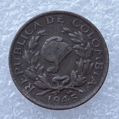 全场一元起拍 世界钱币散币场 第24期 哥伦比亚1945年自由帽5分铜币