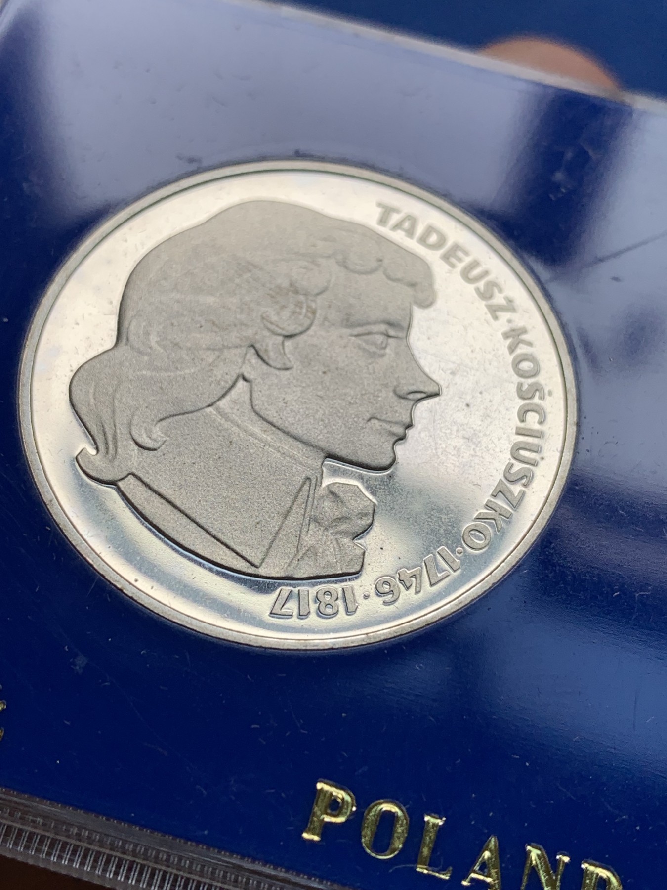 《竞宝斋》第198场-周日，周一 2场 (全场包邮) 波兰 1976年 塔德乌斯·科斯修斯科 100兹罗提 银币