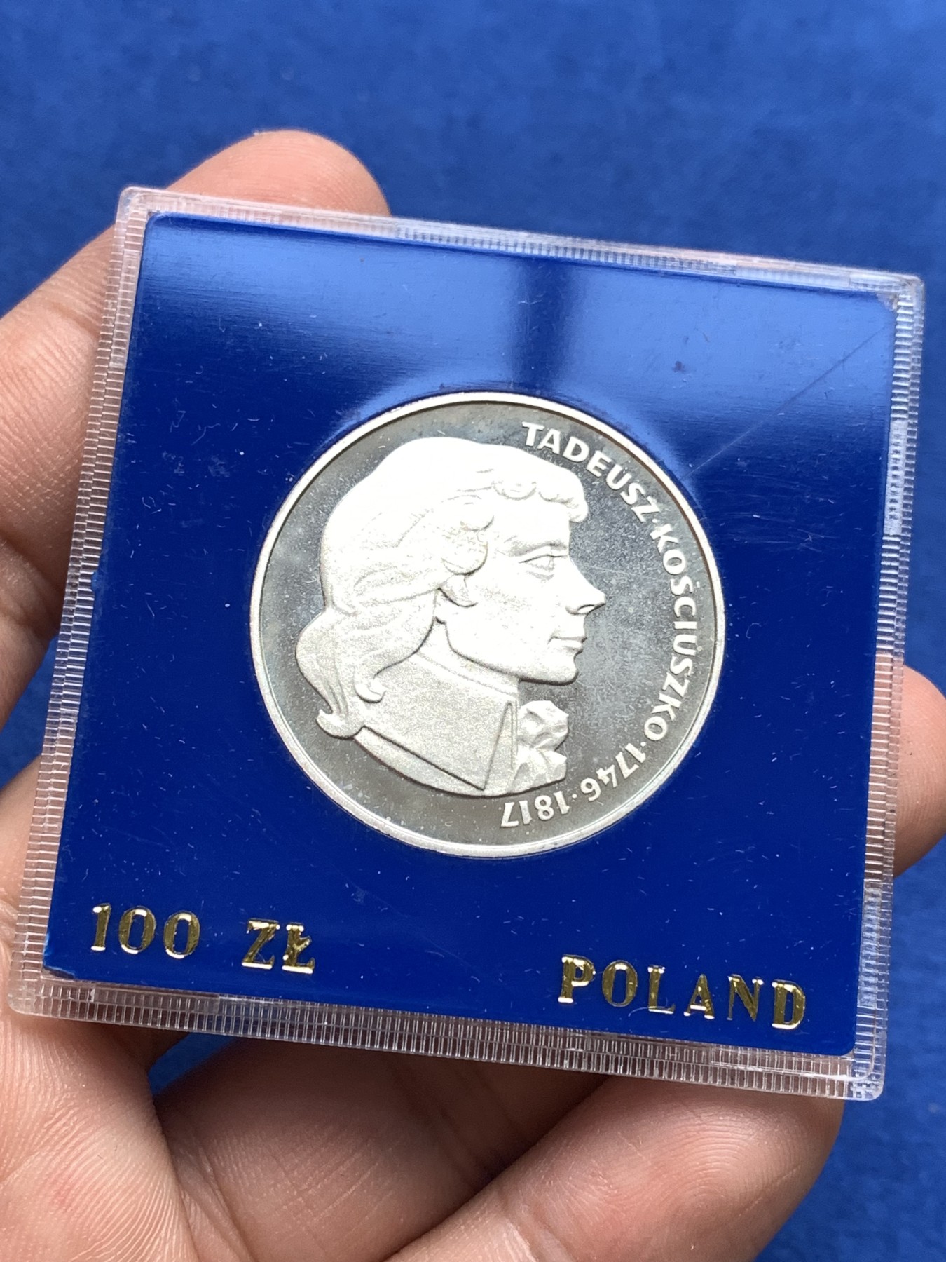 《竞宝斋》第198场-周日，周一 2场 (全场包邮) 波兰 1976年 塔德乌斯·科斯修斯科 100兹罗提 银币