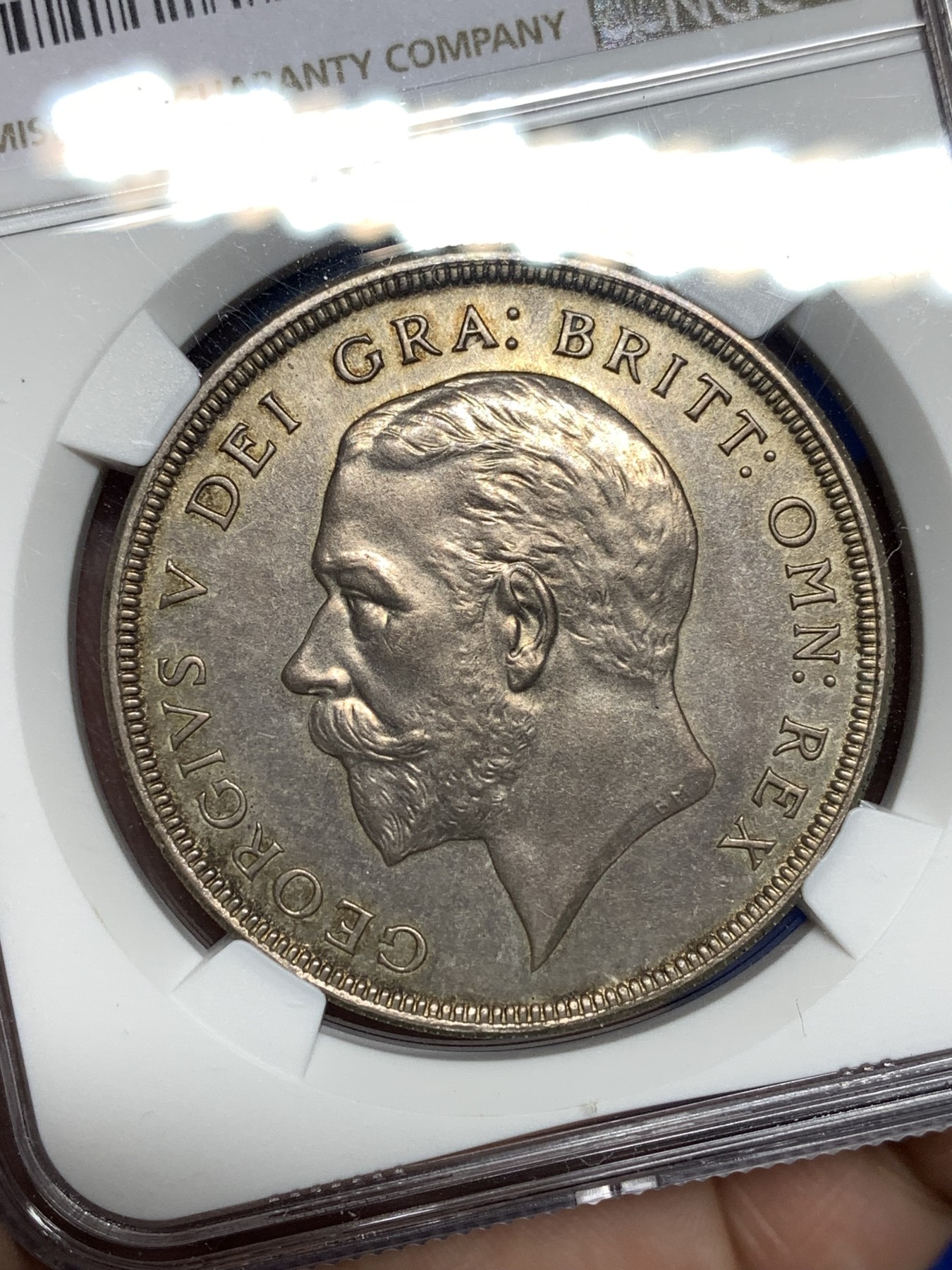 《竞宝斋》第198场-周日，周一 2场 (全场包邮) NGC PR65 英国 1927乔治五世 精致版 花冠克朗 大银币 顶级分数 然后灰包浆 非常好