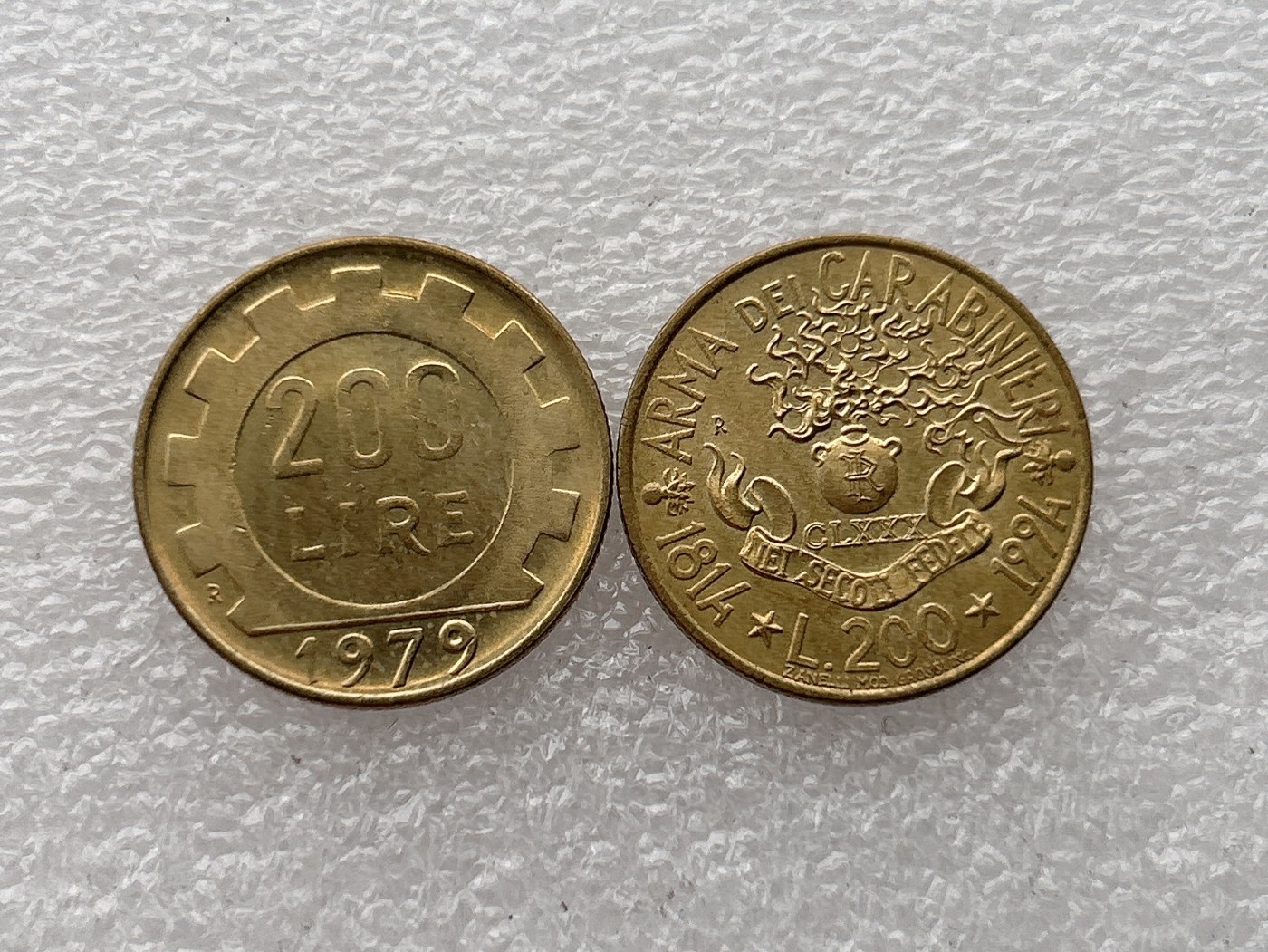 全场一元起拍 世界钱币散币场 第24期 意大利200里拉黄铜币