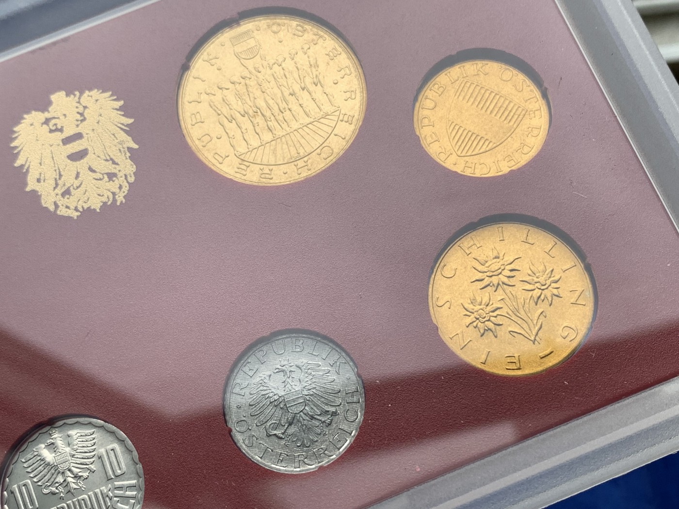 《竞宝斋》第198场-周日，周一 2场 (全场包邮) 原封装 奥地利 1992年 8枚币 精制PROOF套币 少见