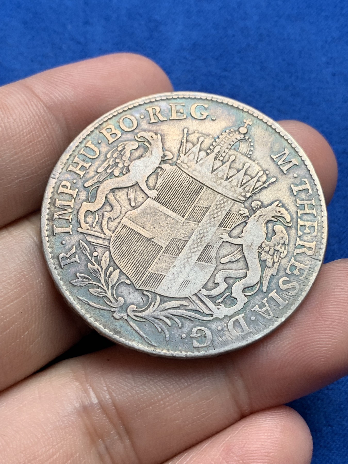 《竞宝斋》第198场-周日，周一 2场 (全场包邮) 1766年 奥地利 哈布斯堡王朝 1泰勒 大银币 原味深彩包浆  200多年的岁月造带走了棱角留下了温润 不可多得