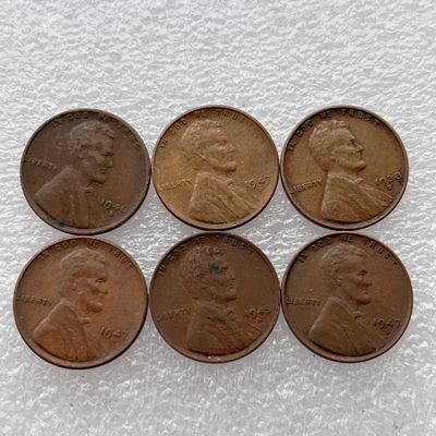 全场一元起拍 世界钱币散币场 第24期 美国1美分 麦穗版