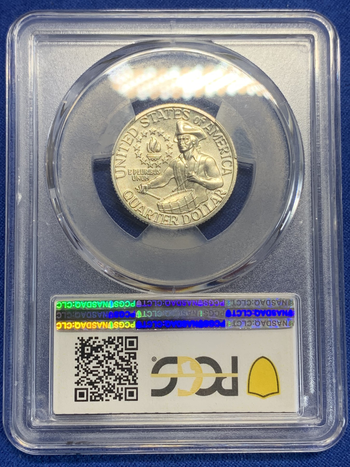 《竞宝斋》第198场-周日，周一 2场 (全场包邮) PCGS MS67 美国1976年25美分银币 高分好品