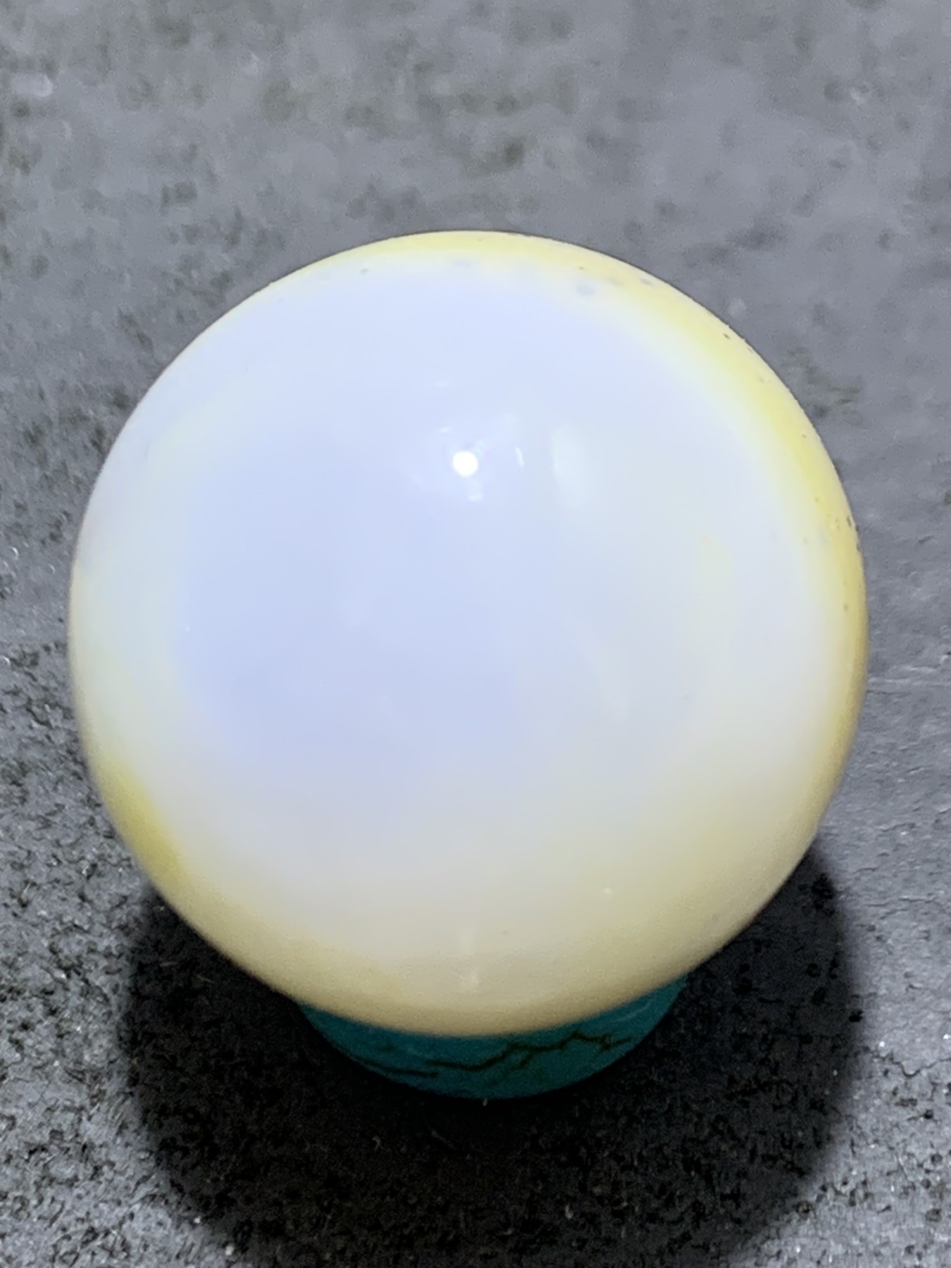 精美高玉化亚光海洋玉髓手工俏色巧雕一心向佛意境2.0圆珠一个！