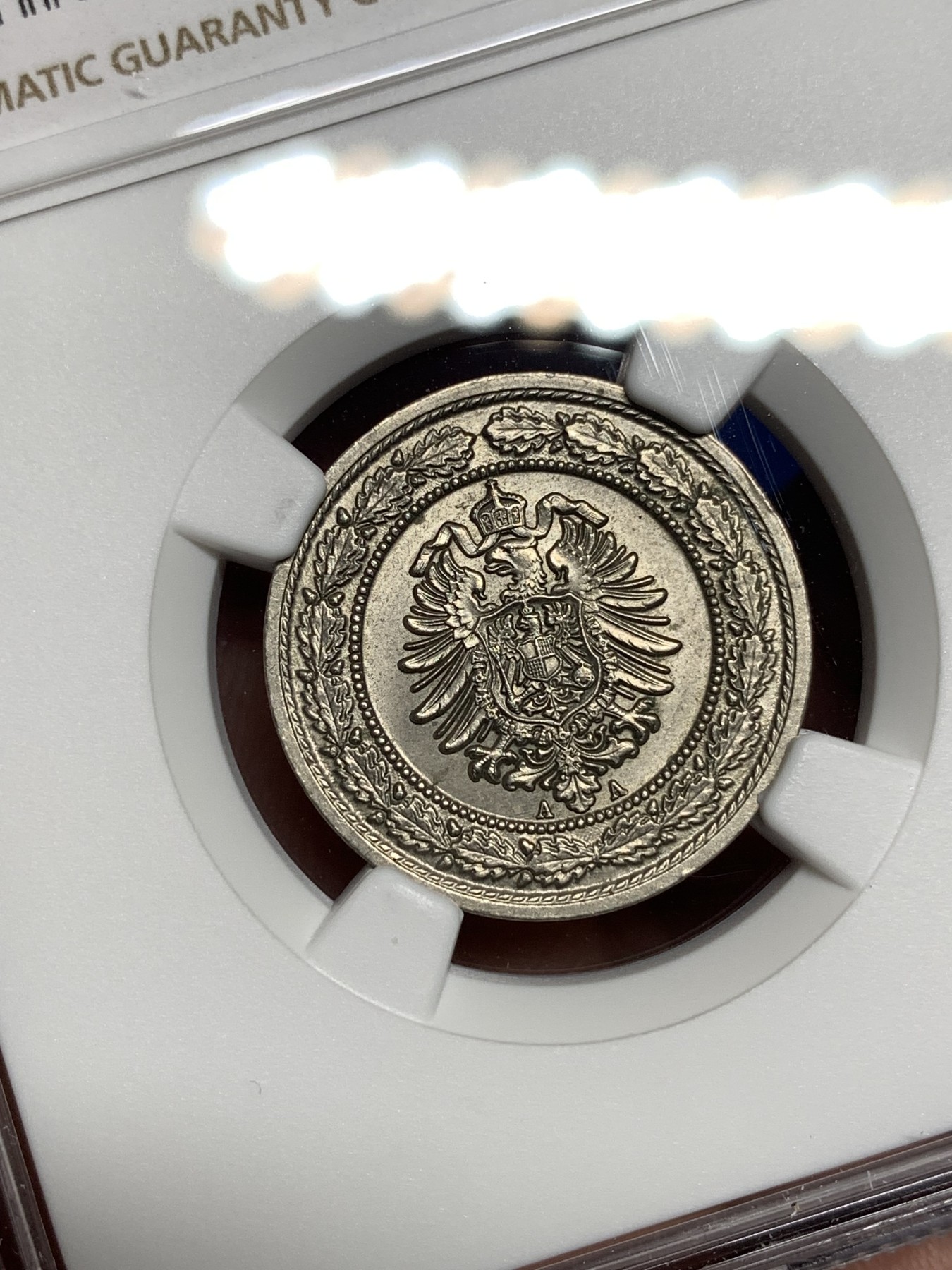 《竞宝斋》第198场-周日，周一 2场 (全场包邮) NGC MS64 1888年德国20芬尼 短翅高分 值得收藏！