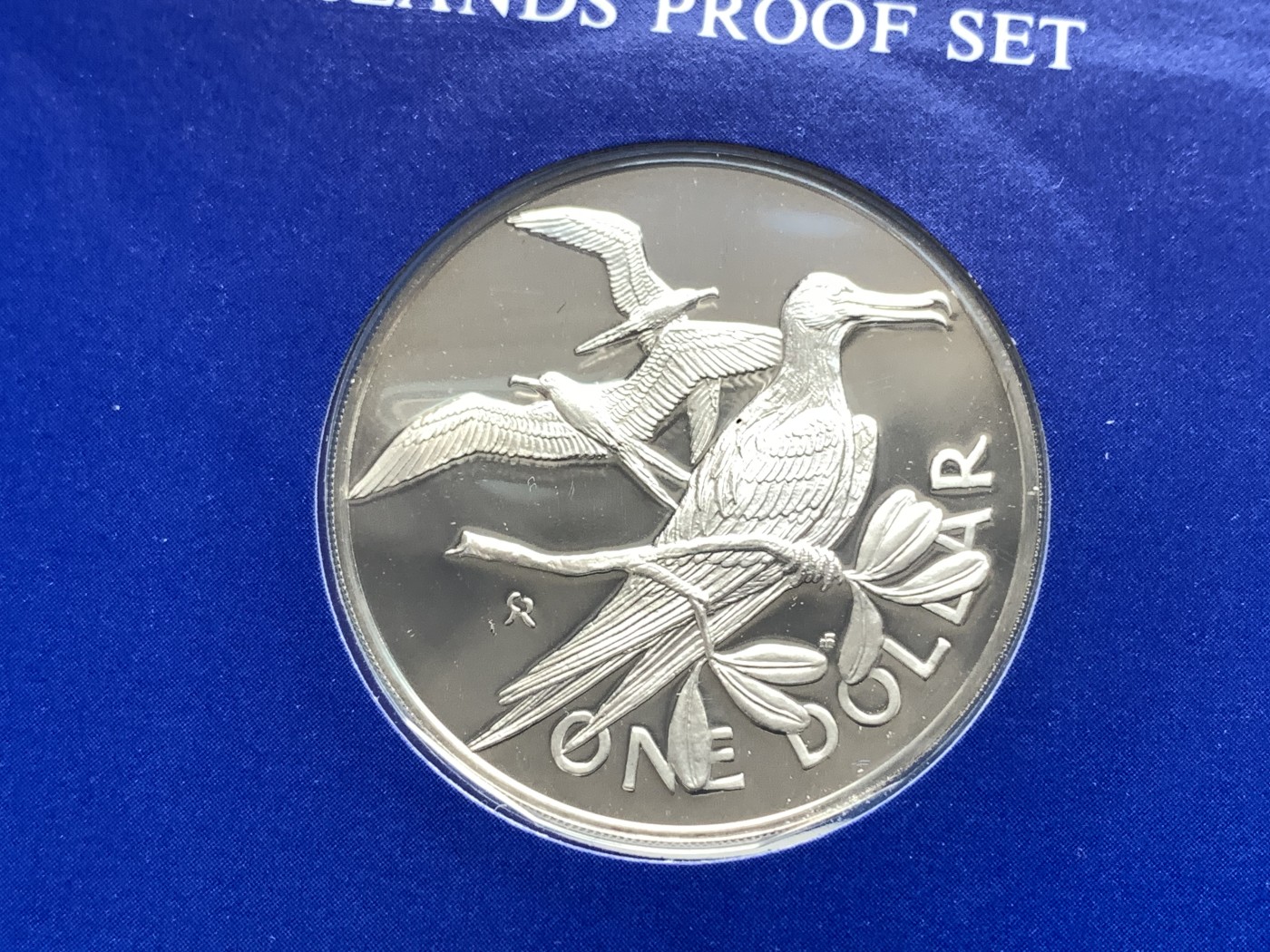 《竞宝斋》第198场-周日，周一 2场 (全场包邮) 原盒证书 维京群岛 1975年 鸟类 6枚套 富兰克林造币厂 精制纪念币 最大枚是银币