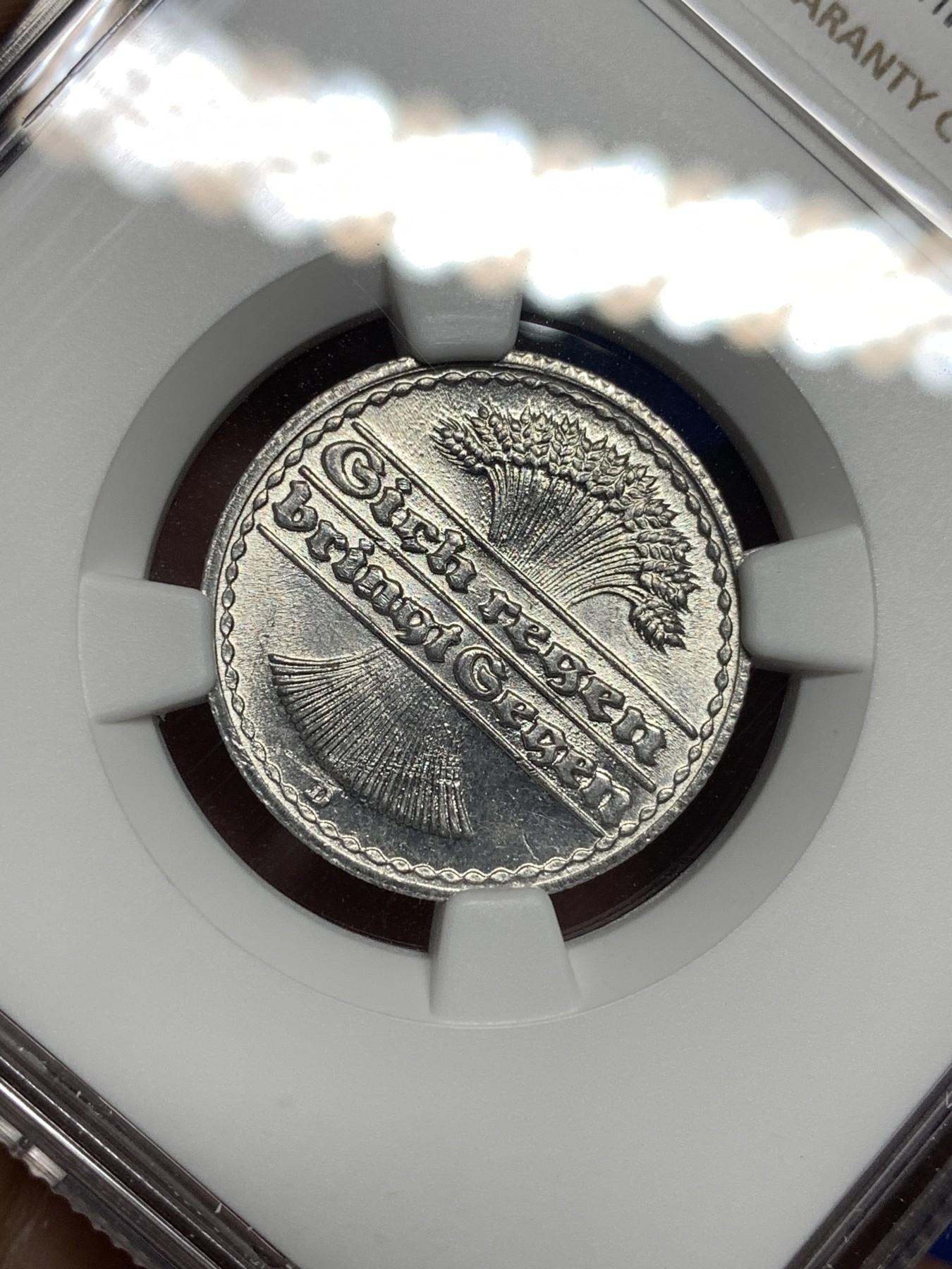 《竞宝斋》第198场-周日，周一 2场 (全场包邮) NGC MS63 1921D 德国50芬尼