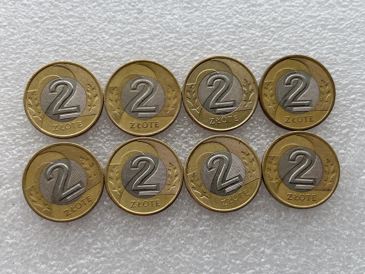 全场一元起拍 世界钱币散币场 第24期 波兰2兹罗提双色币8枚