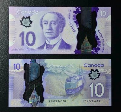 加拿大10元塑料钞 全新UNC - 加拿大10元塑料钞 全新UNC