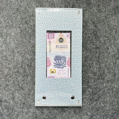 105th 🐰 ¥¥ 美洲钞（含靓号和阿鲁巴100样票和墨西哥500AA） - 2021年3月31日，50比索亚克力，IBNS获奖钞，首发日期，AA首发冠（ AA0002366）