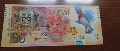 【世界钱币】精选微拍第70期暨2023年第十七期 多款塑料钞裸币超低价起拍 2014年特立尼达和多巴哥50塑料纪念钞 CC首冠全新绝品号码179273