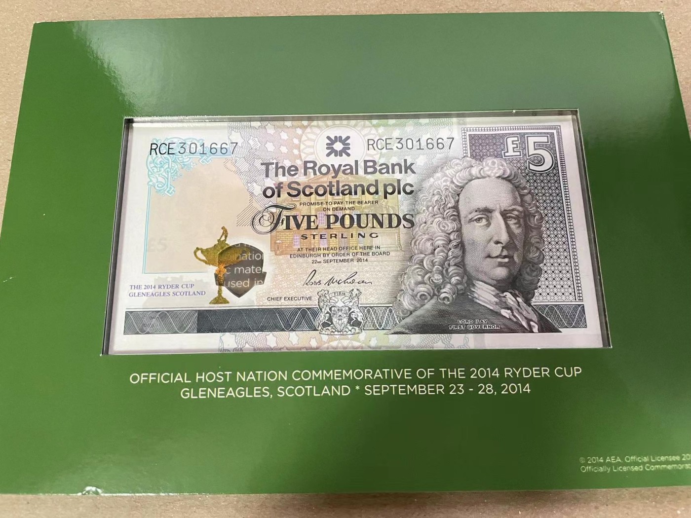 【Blue Auction】✨世界纸币精拍第373期【精】  【原装带册】苏格兰 2014年5镑 纪念钞 全新UNC 册子状态如图