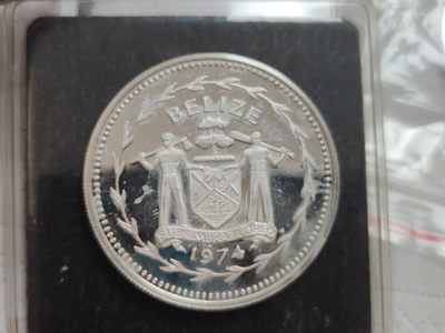 燕姐换藏第59拍 伯利兹1974年精制10元银币