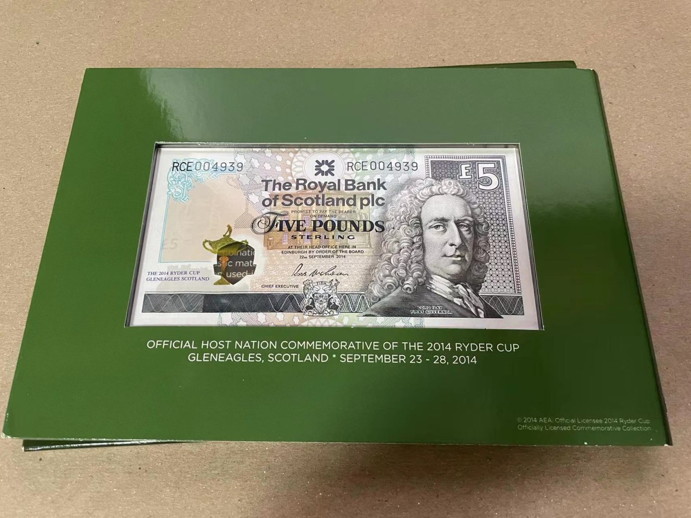 【Blue Auction】✨世界纸币精拍第373期【精】  【原装带册】苏格兰 2014年5镑 纪念钞 全新UNC 册子状态如图