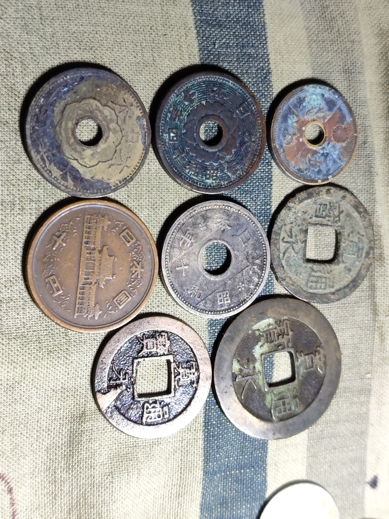 铜币 铜元 古钱币  银币 镍币 纸币 L11 如图 八枚 铜币 镍铜币 旧品 铜钱 古币 