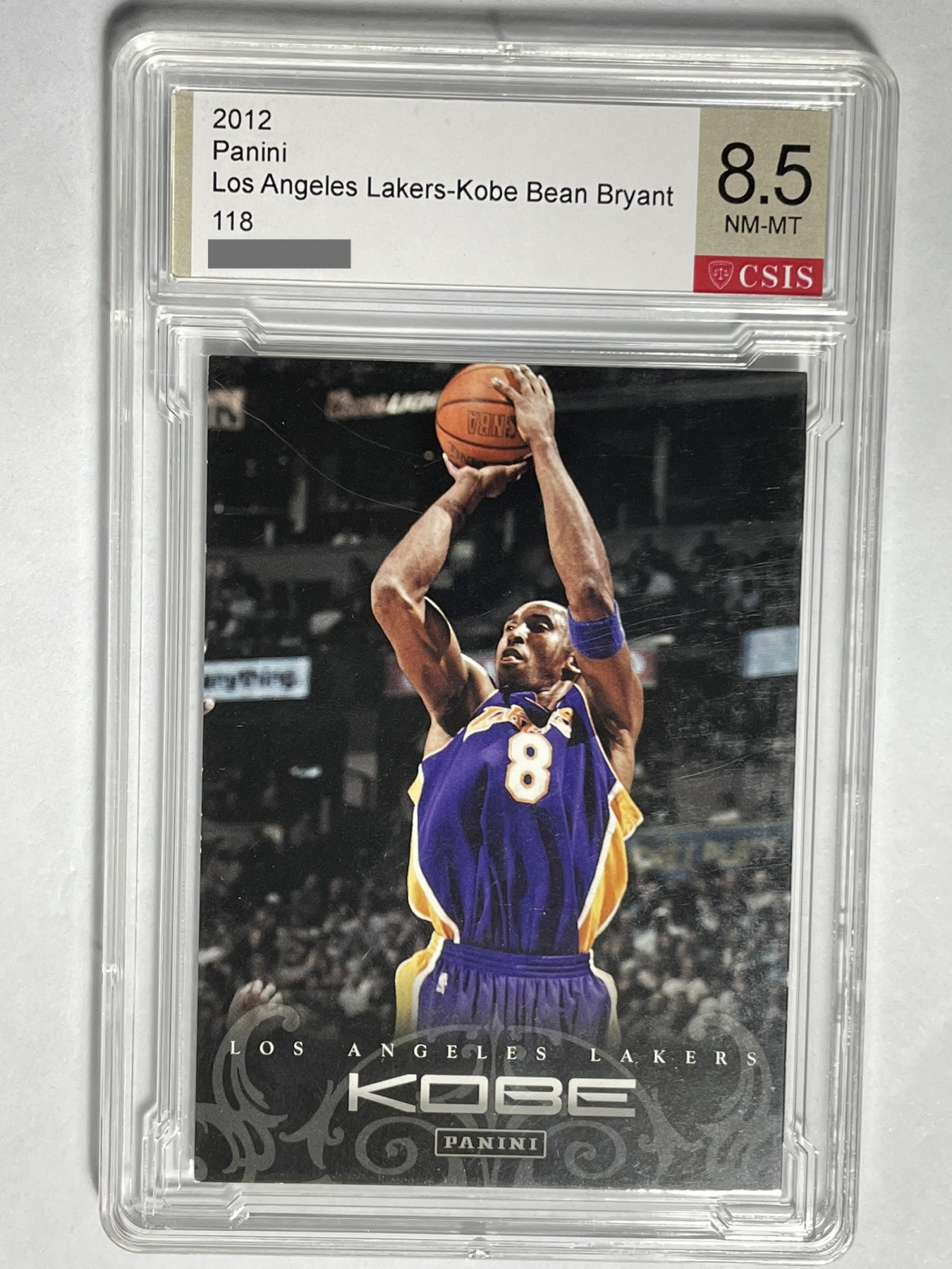 【德藏】·第4期 ·卡牌拍卖 -{ PTCG宝可梦，球星卡 } 全场包邮 2012 Panini NBA 科比补偿包 洛杉矶湖人 科比 CSIS 8.5
