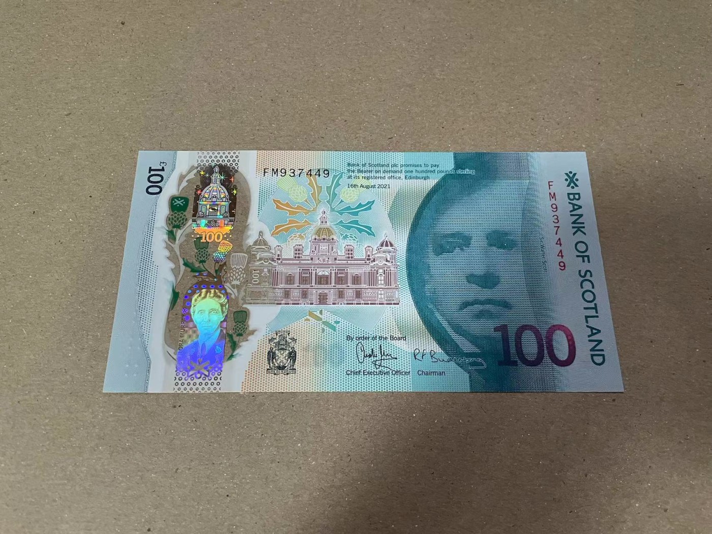 【Blue Auction】✨世界纸币精拍第373期【精】 苏格兰 2021年100镑 全新UNC