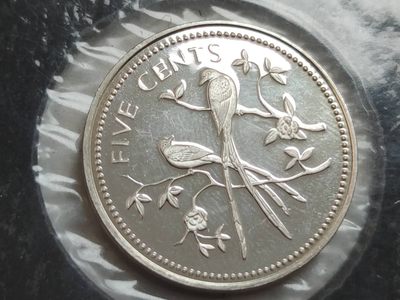 燕姐换藏第59拍 伯利兹1974年精制5分银币
