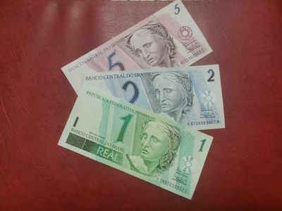 1994版 巴西纸币小套 1--5里亚尔 全新UNC - 1994版 巴西纸币小套 1--5里亚尔 全新UNC