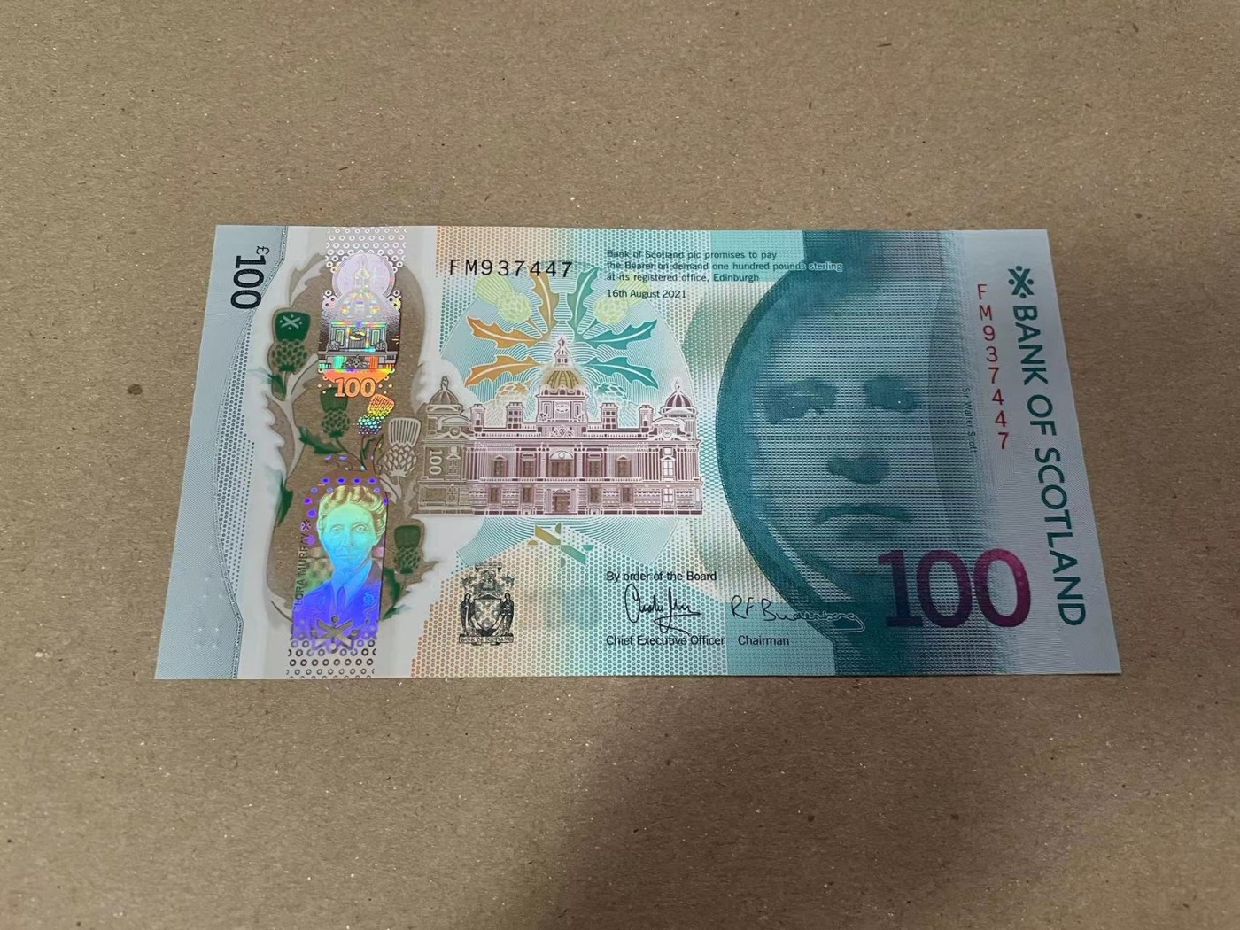 【Blue Auction】✨世界纸币精拍第373期【精】 苏格兰 2021年100镑 全新UNC