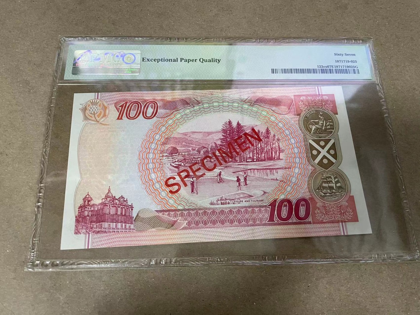 【Blue Auction】✨世界纸币精拍第373期【精】  【样钞】苏格兰 1999年100镑 设计精美 PMG67EPQ 高分
