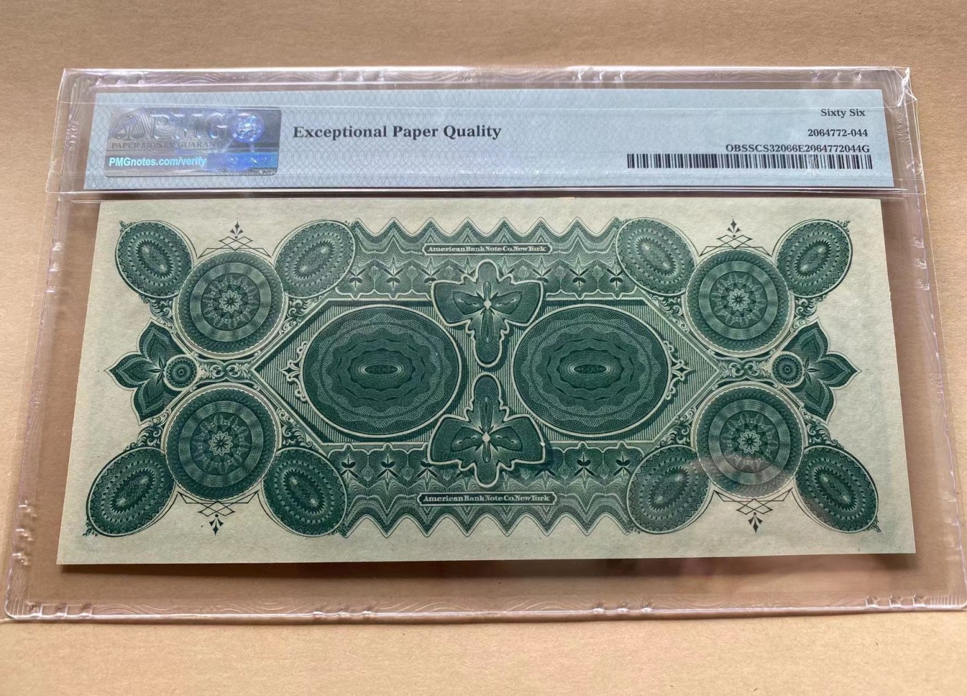 【Blue Auction】✨世界纸币精拍第373期【精】 【带签名实钞】美国 南卡州 1873年1美金 PMG66EPQ 正反面雕刻精美 大票幅绿钞