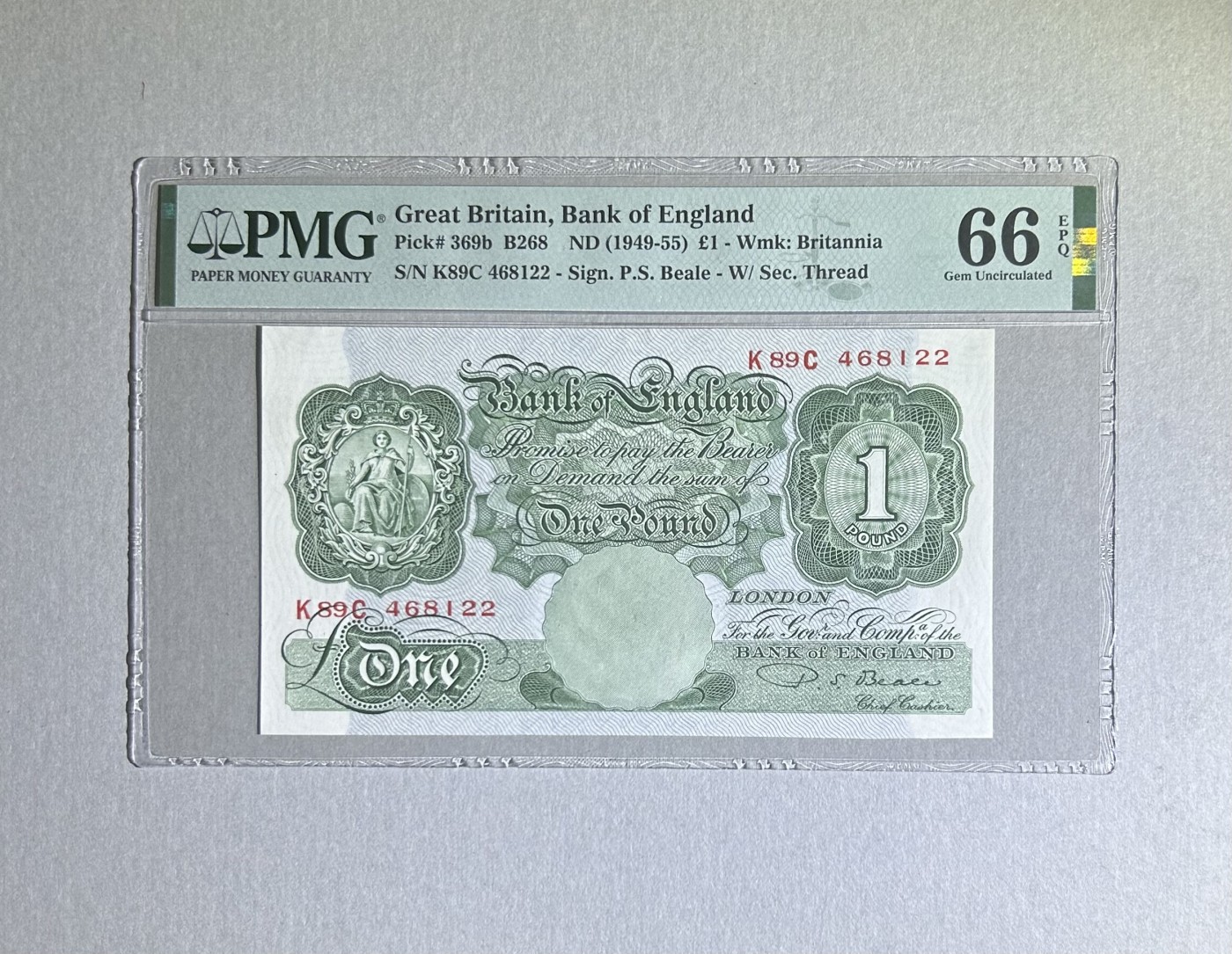 【丑猫0924】今晚7点，全自动快拍！ 英国战后1镑【亚军分】