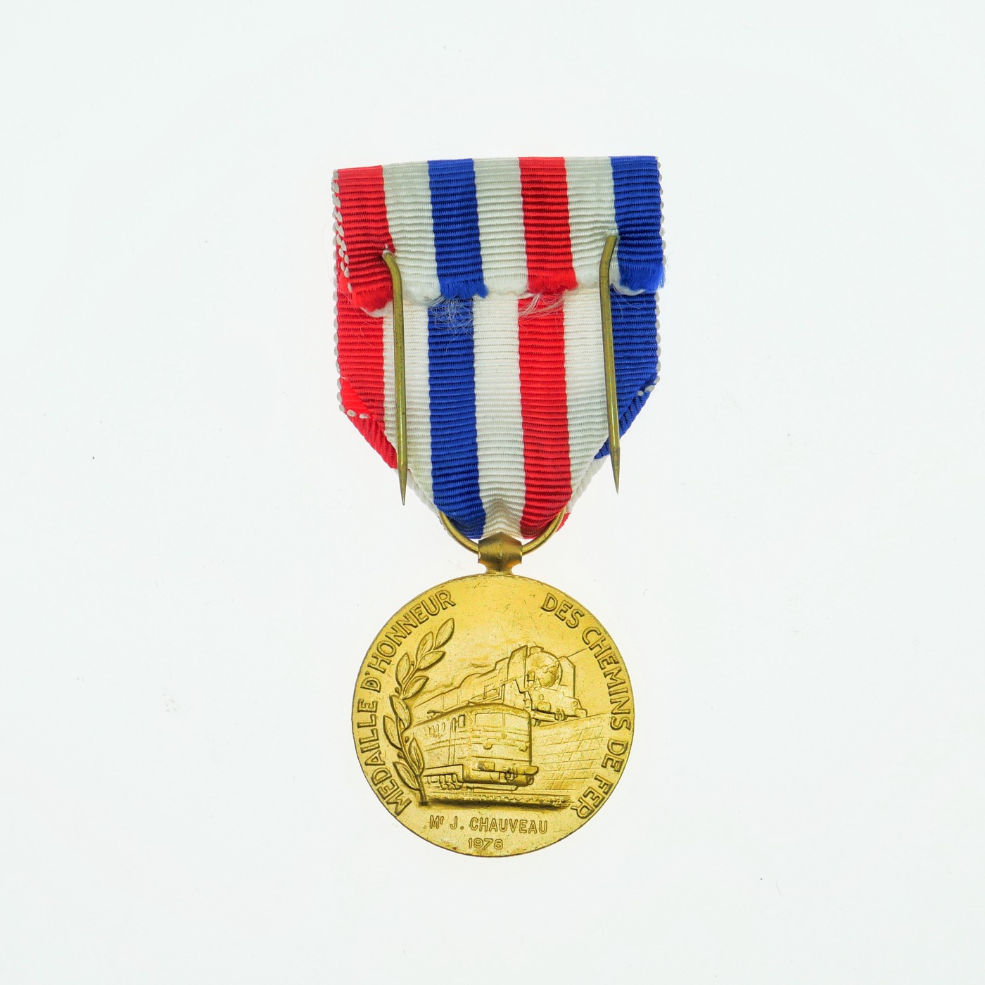 勋章奖章交易所9月23日拍卖 法国金级铁路奖章，铜镀金