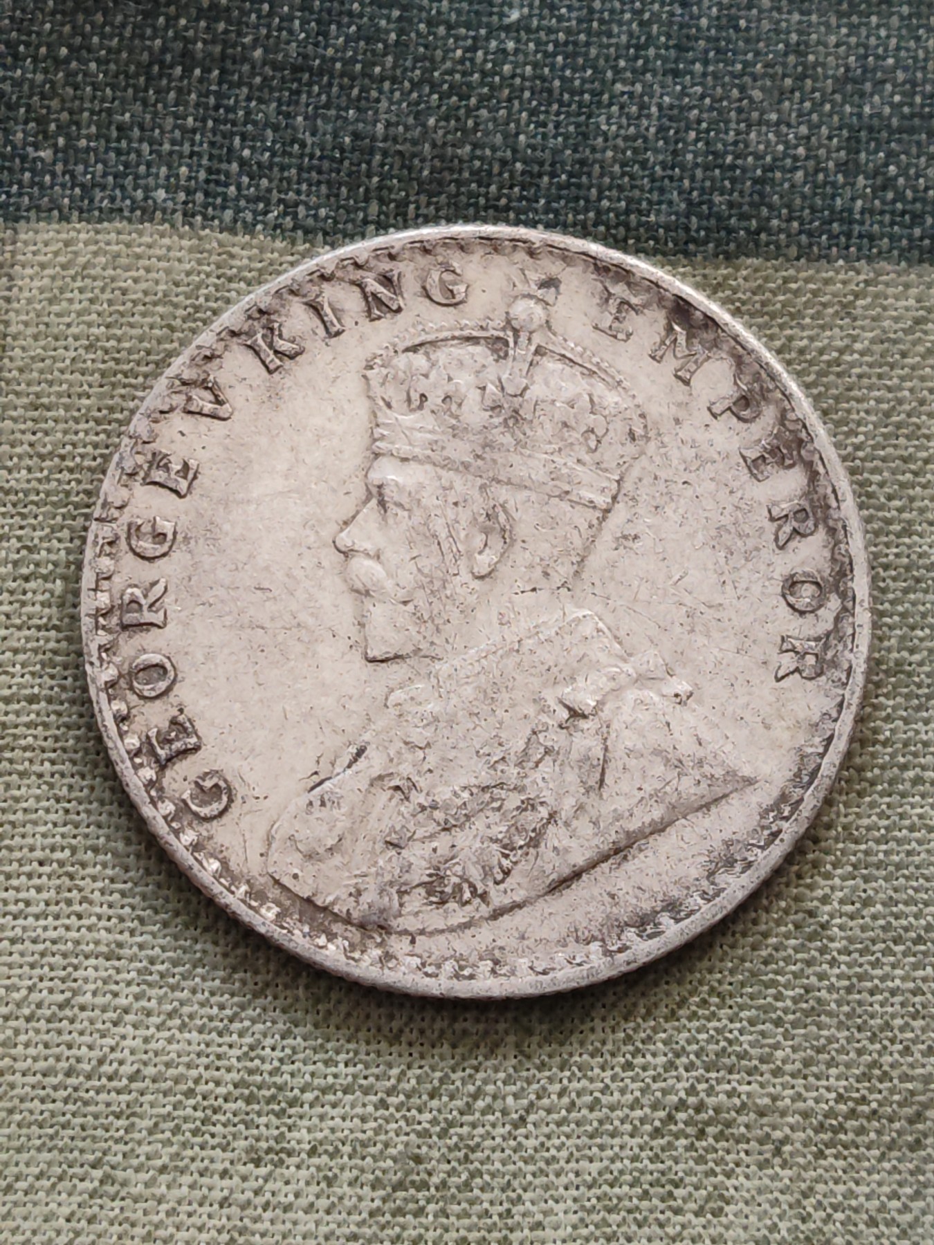 铜币 铜元 古钱币  银币 镍币 纸币 L10 如图  乔治五世 一卢比银币 1912年 30.79mm 11.66克 91.6%银