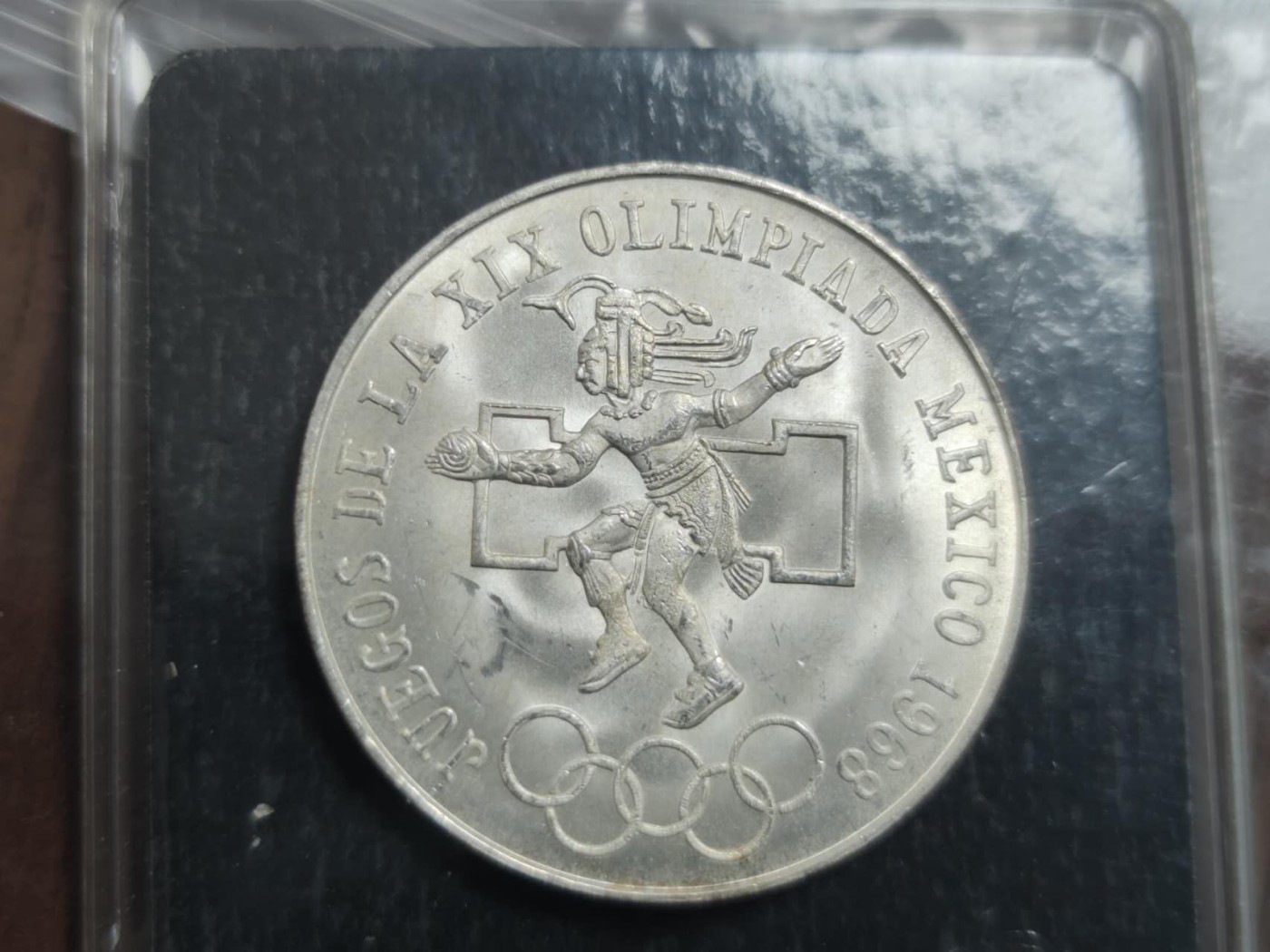 燕姐换藏第59拍 墨西哥1968年五环错版奥运会纪念银币