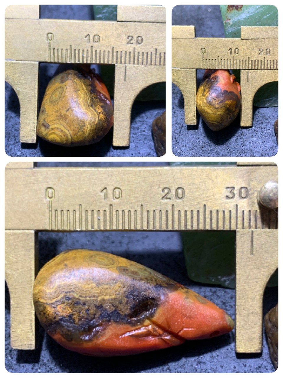 精美亚光原皮天眼战国红玛瑙手工雕刻兰花草吊坠挂件一个