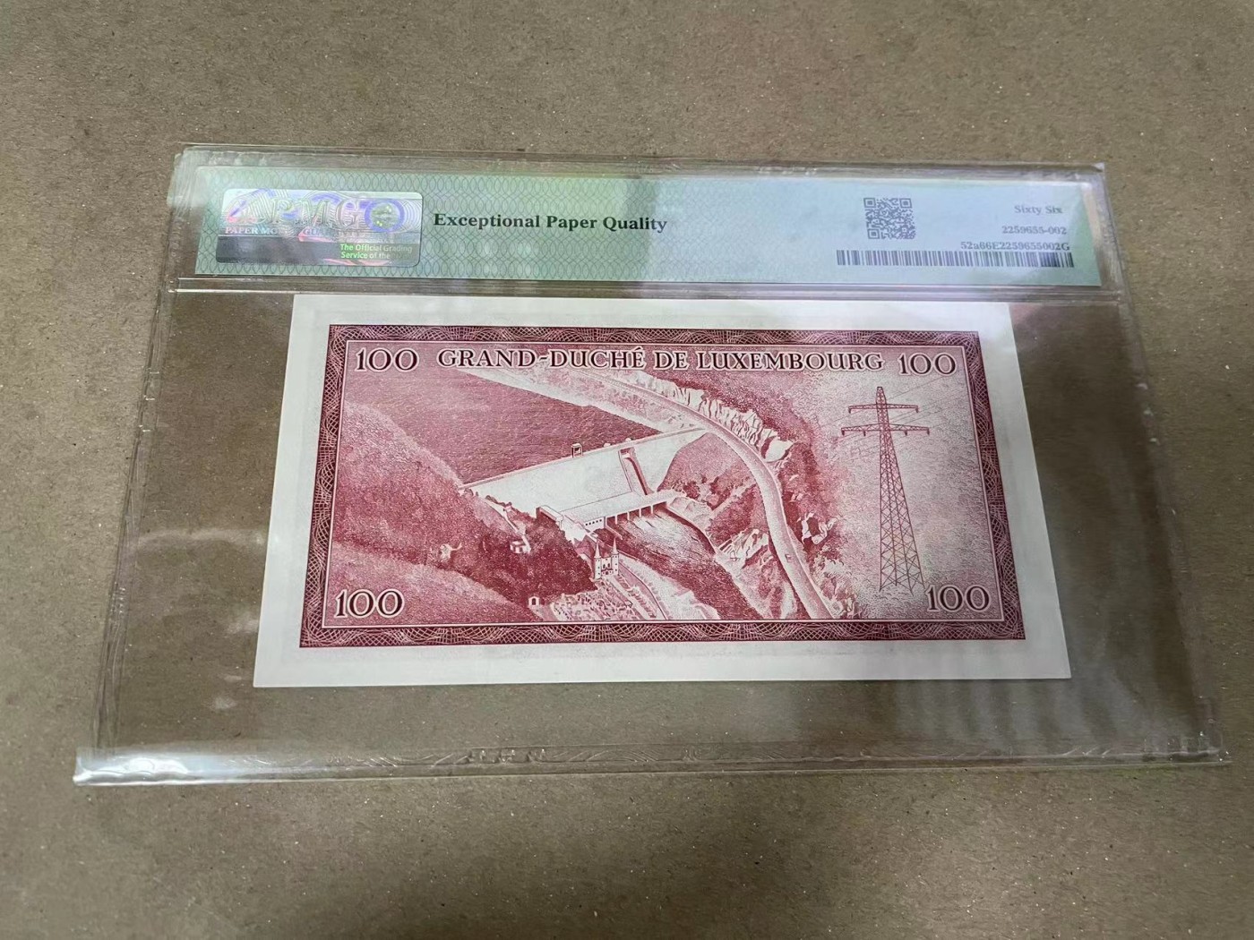 【Blue Auction】✨世界纸币精拍第373期【精】 卢森堡 1963年100法郎 PMG66EPQ 女大公夏洛特