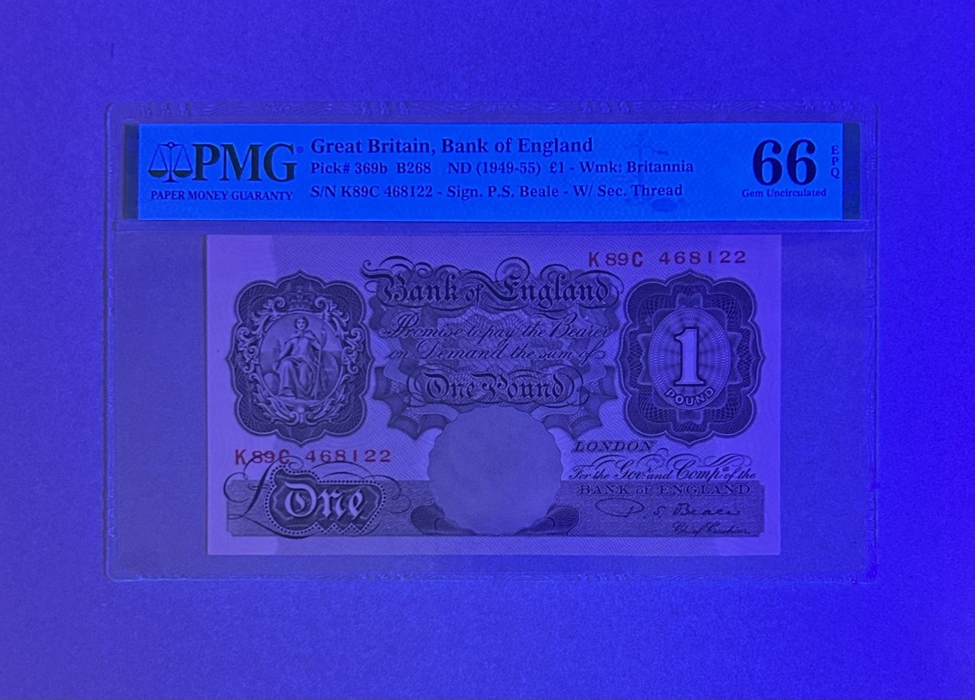 【丑猫0924】今晚7点，全自动快拍！ 英国战后1镑【亚军分】