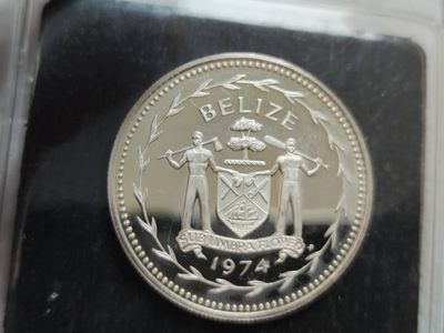 燕姐换藏第59拍 伯利兹1974年精制1元银币