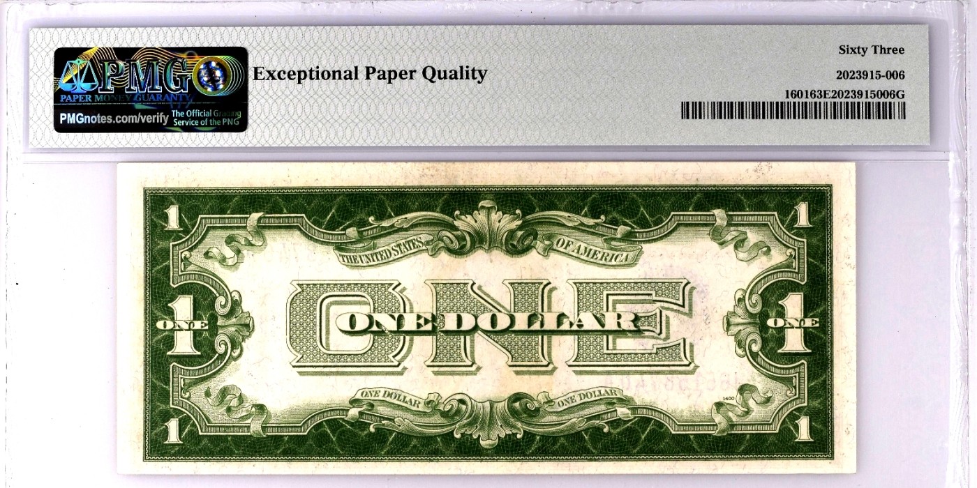 【Blue Auction】✨世界纸币精拍第373期【精】 美国 1928年1美金 银币券 PMG63EPQ 