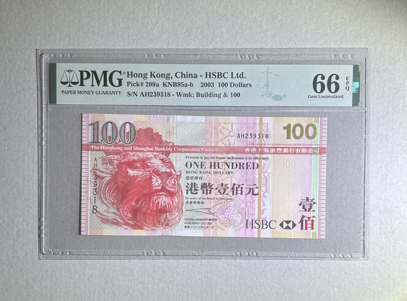 【丑猫0924】今晚7点，全自动快拍！ 03年头版汇丰狮子