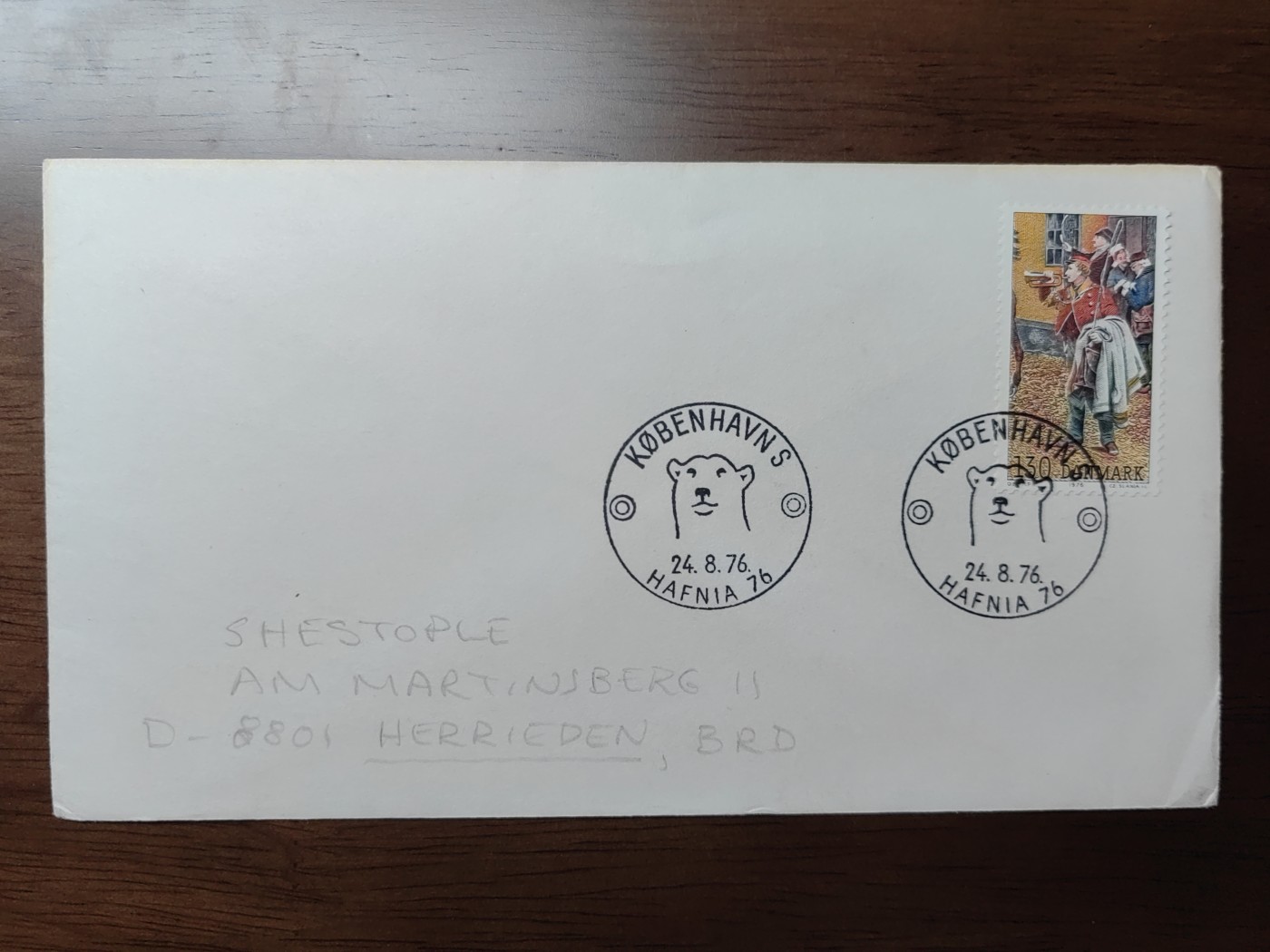 多国精美纪念封＆首日封第⑩场（0元起拍来捡漏） 丹麦1976年 邮封